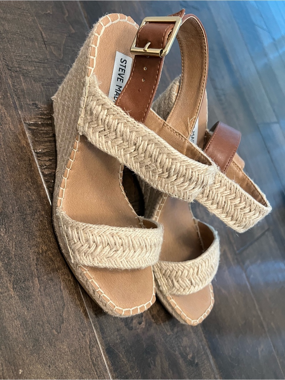 Steve Madden Raffia-look Wedge Espadrille Sandals